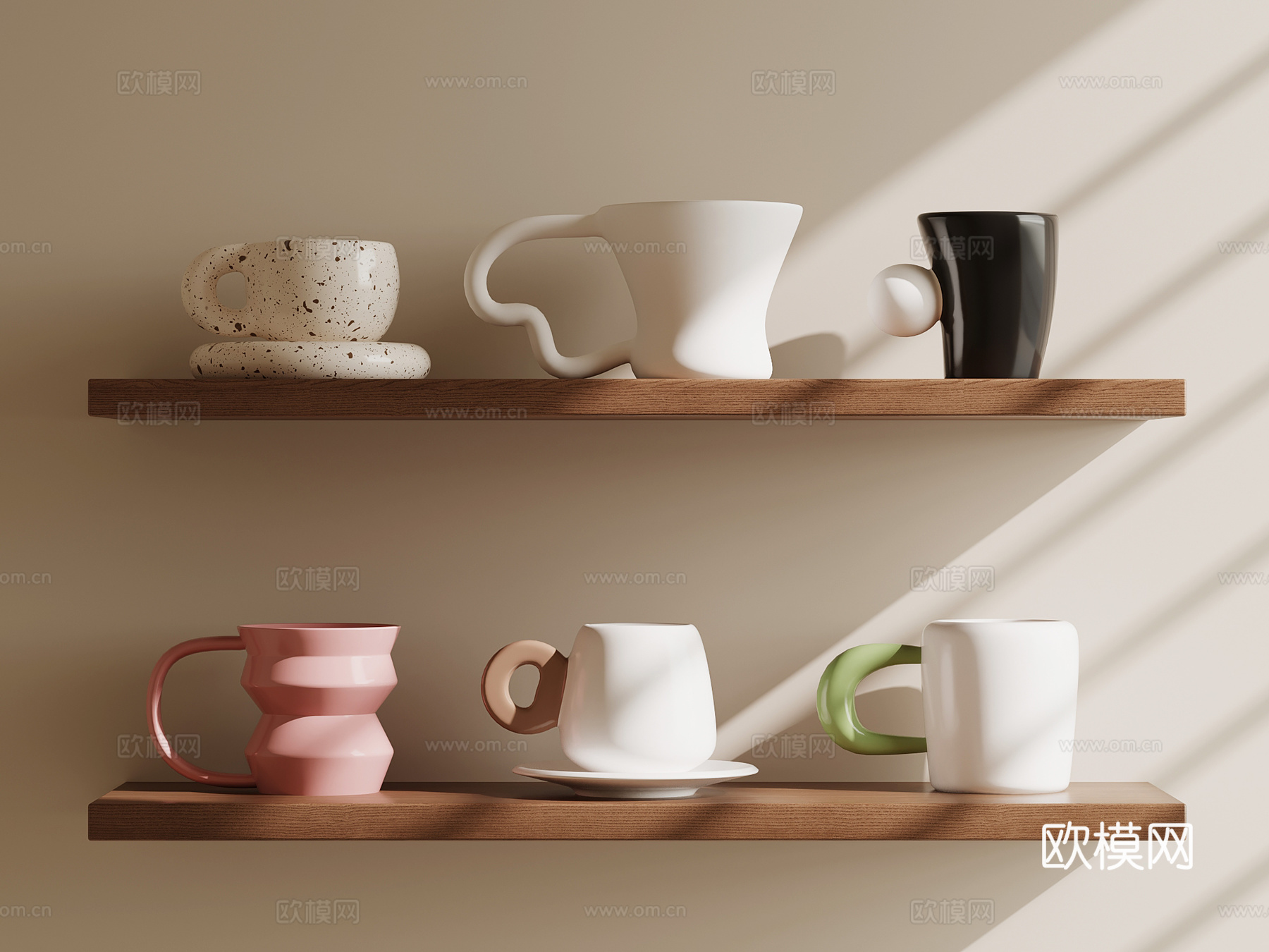 茶杯 马克杯 杯子 水杯su模型