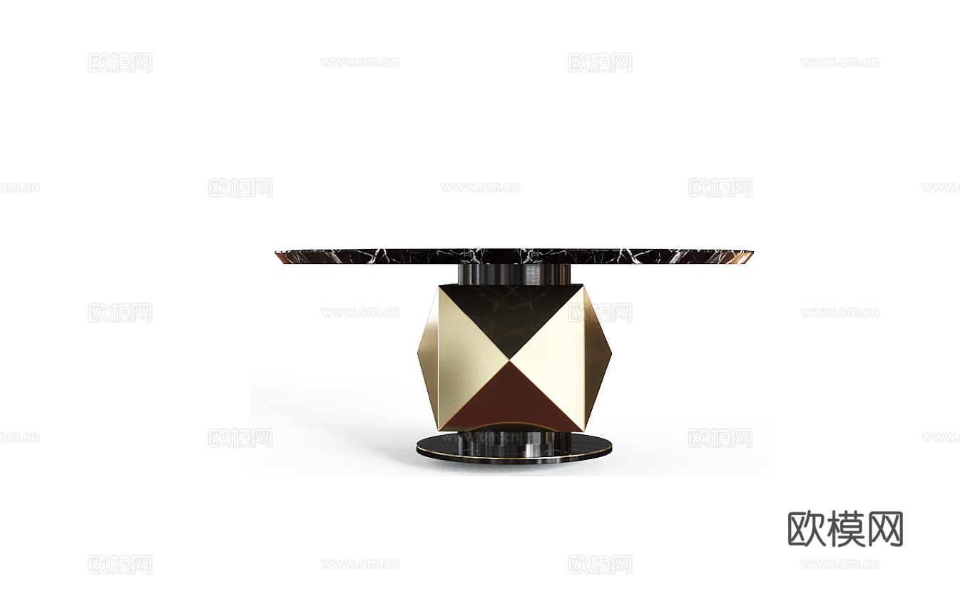 giorgio 意式圆餐桌3d模型下载（渲染图3）