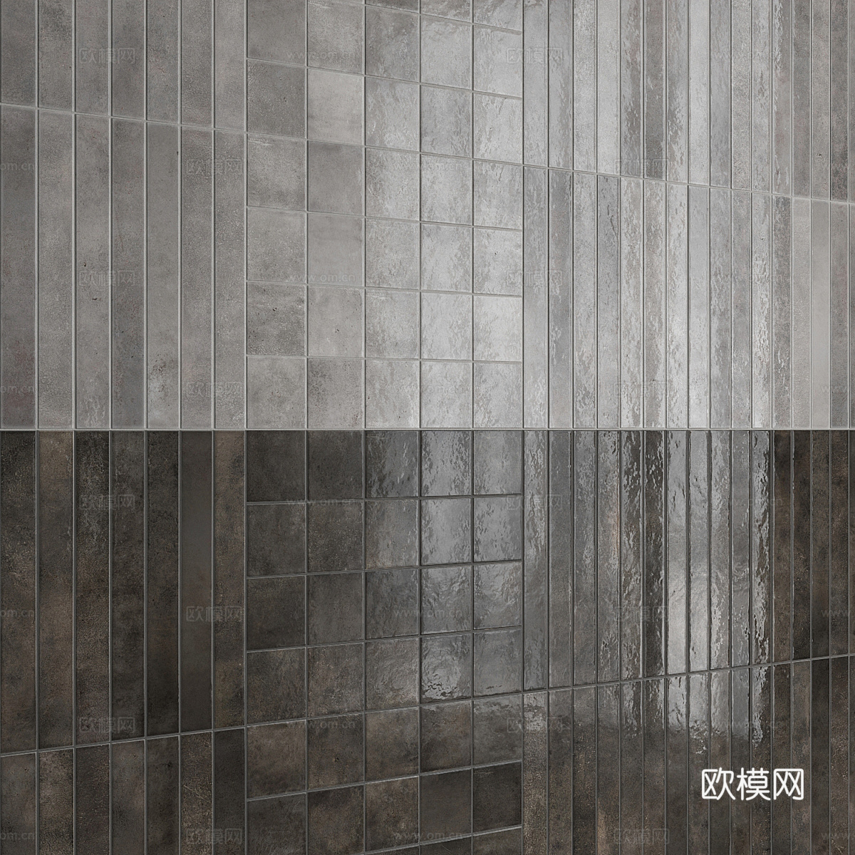 新中式瓷砖 仿古砖 马赛克瓷砖3d模型