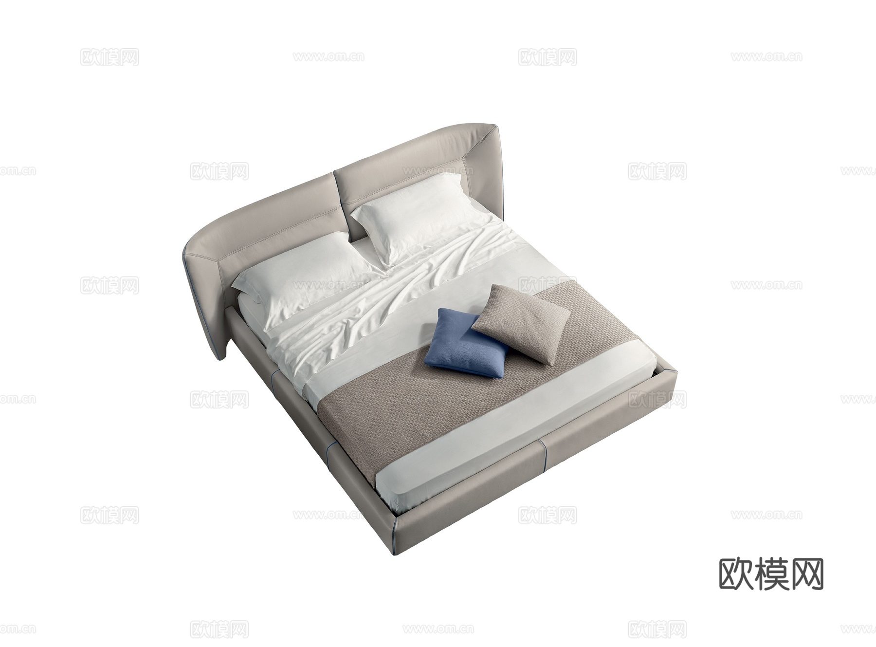 GAMMA 双人床3d模型下载（渲染图1）