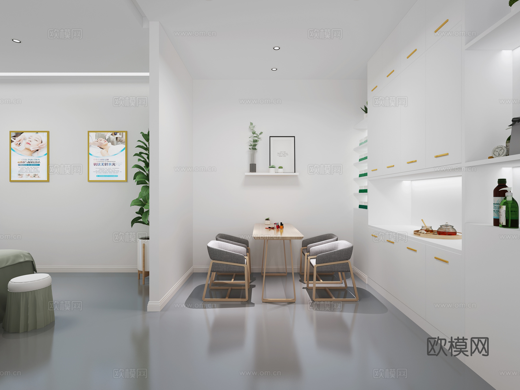 简约美容美甲店3d模型