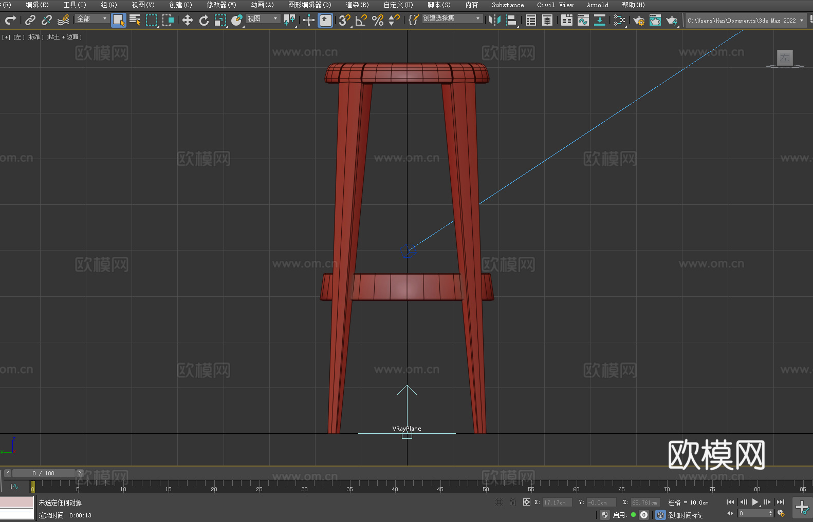 凳子 木凳 高凳 吧台凳3d模型