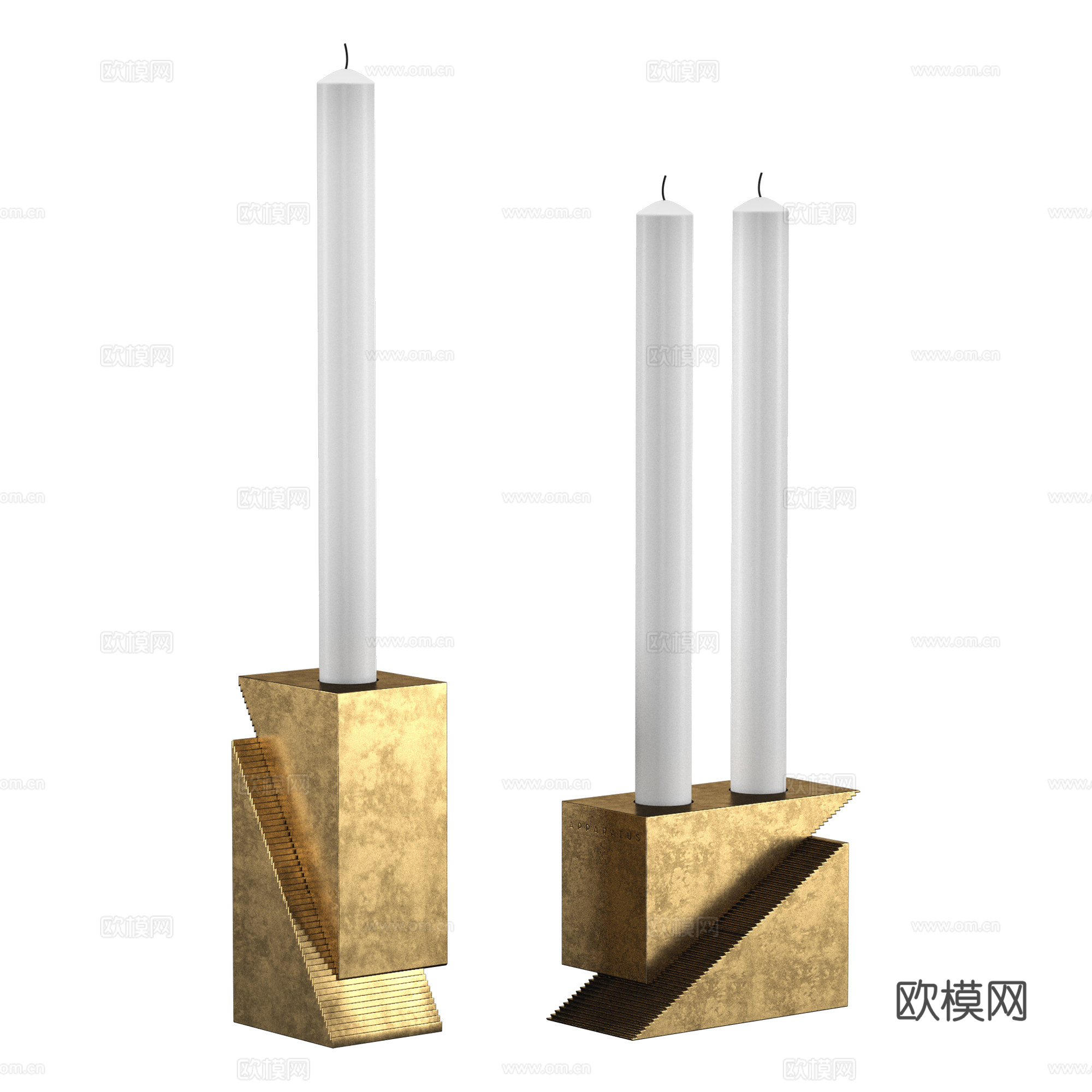 现代轻奢蜡烛 烛台3d模型