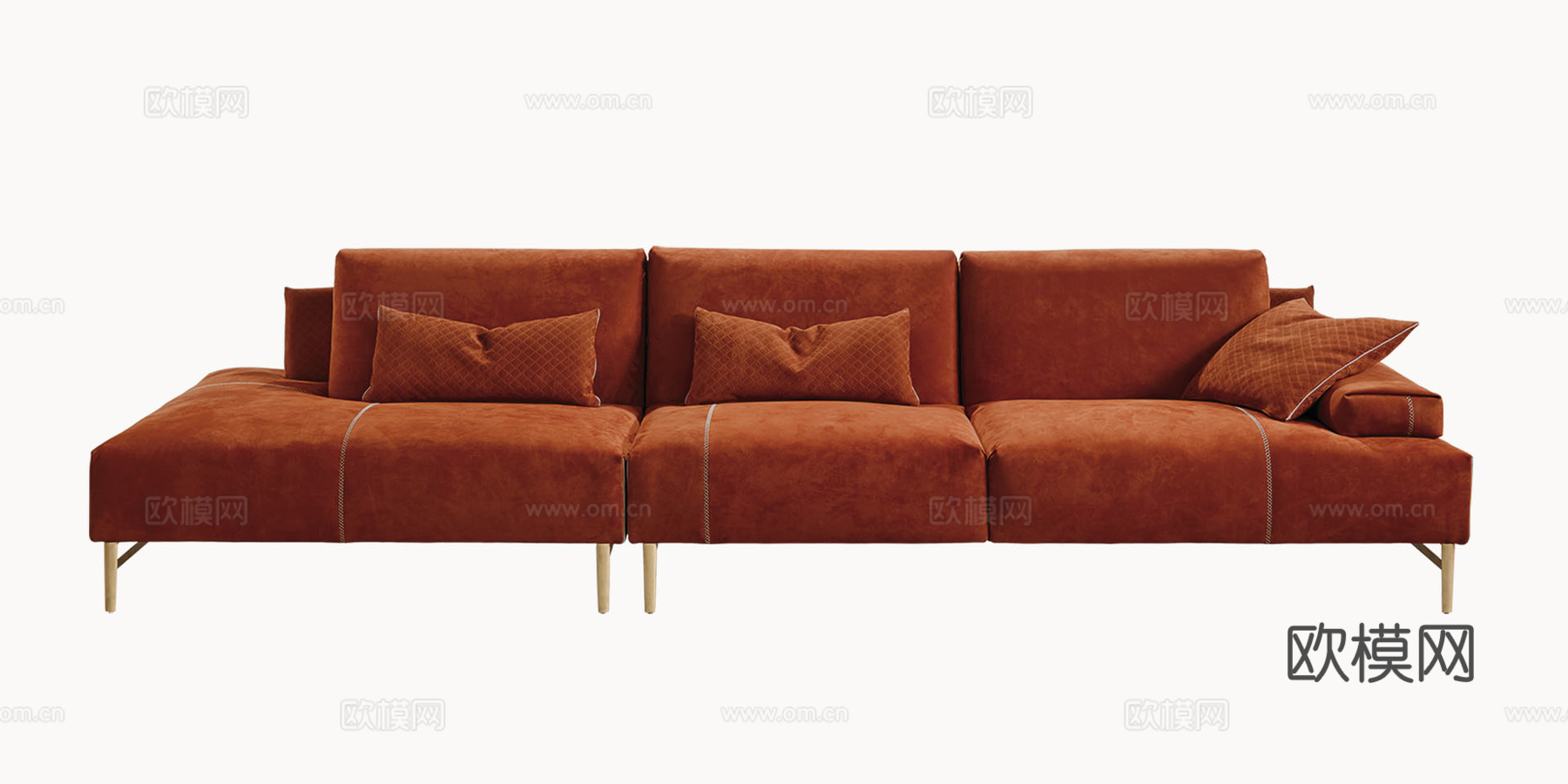 GAMMA 三人沙发3d模型下载（渲染图2）