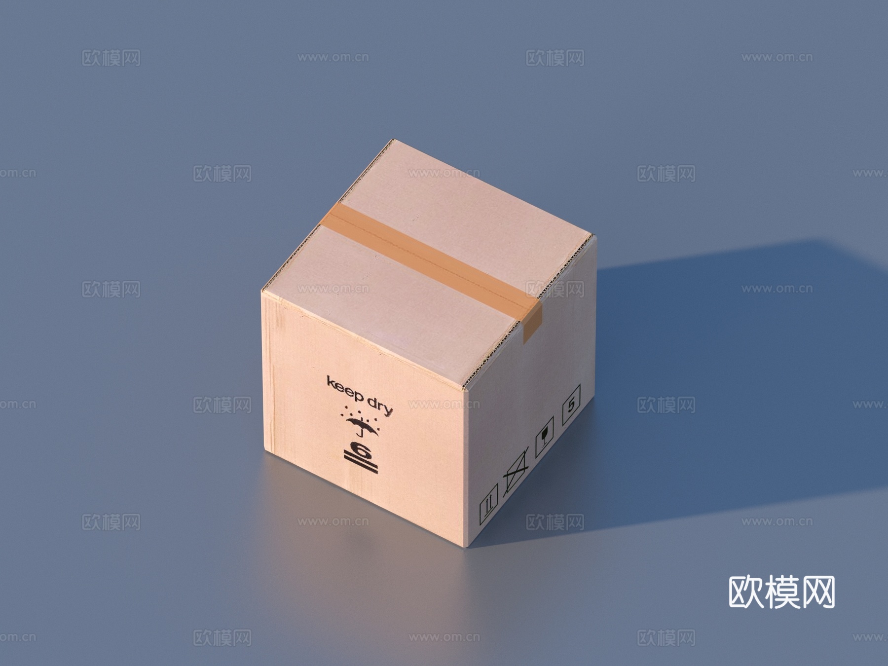 纸箱子 箱子 纸箱3d模型