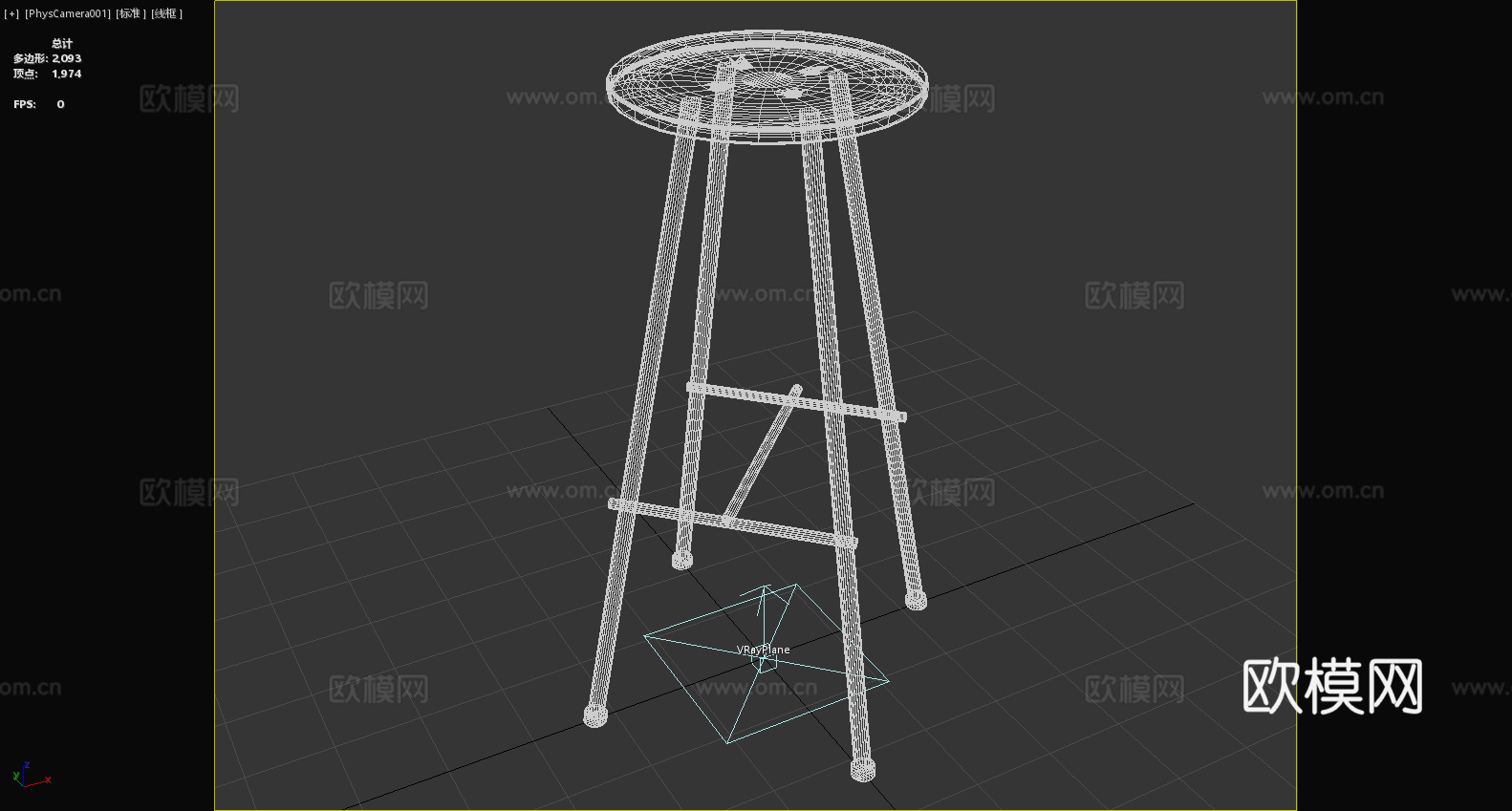 凳子 吧凳 高凳 圆凳 坐凳3d模型