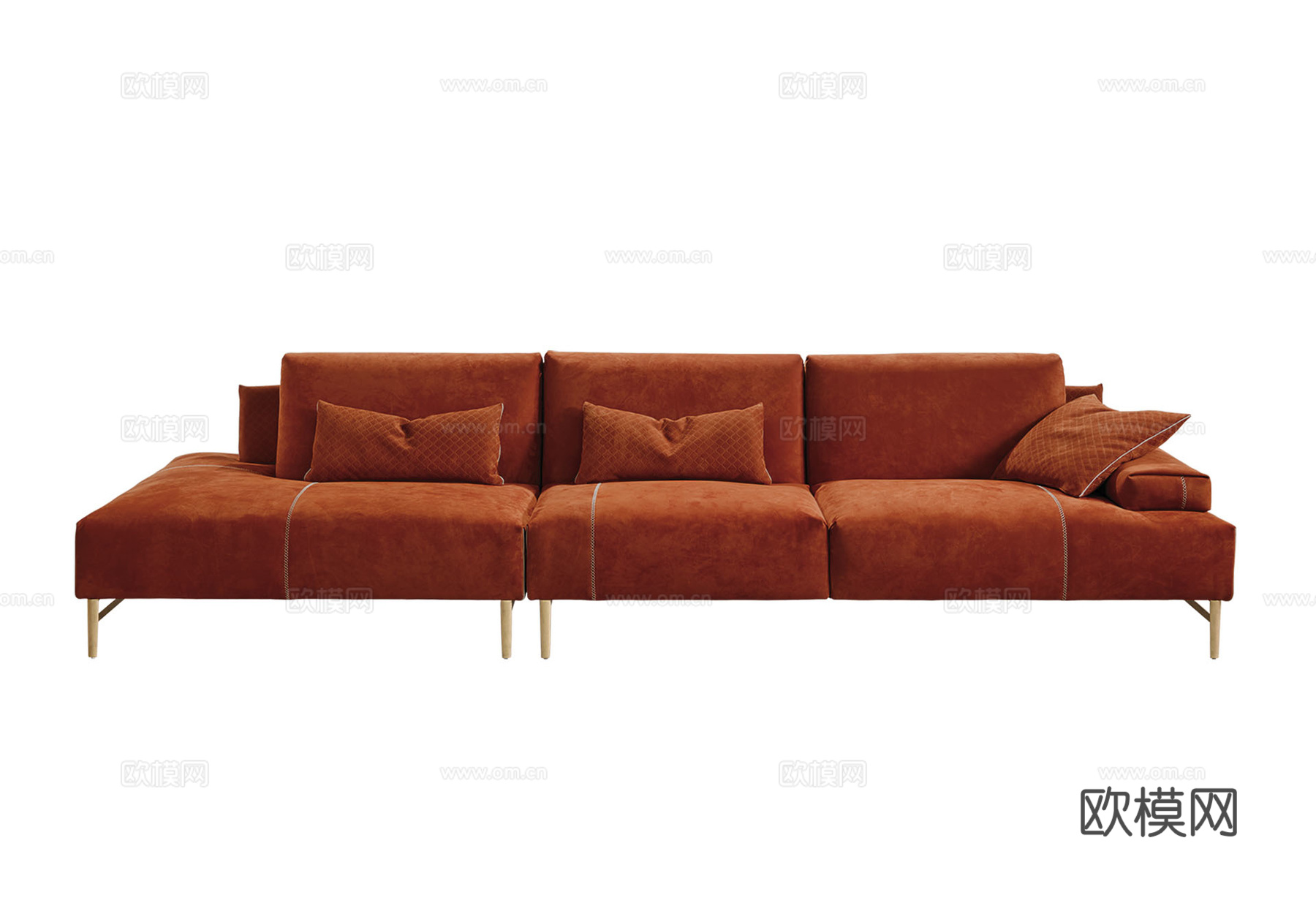 GAMMA 三人沙发3d模型下载（渲染图1）