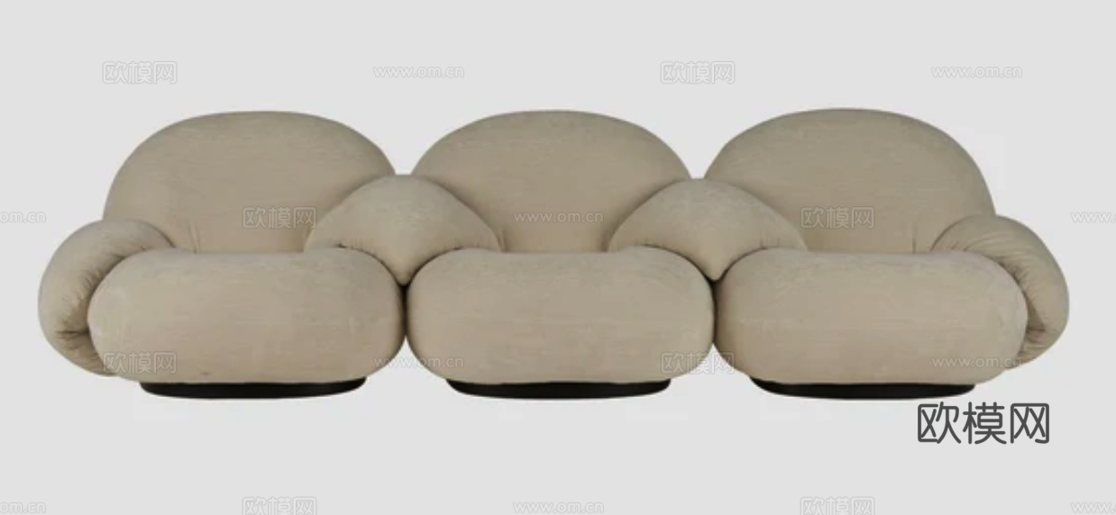 GUBI 双人沙发3d模型下载（渲染图2）