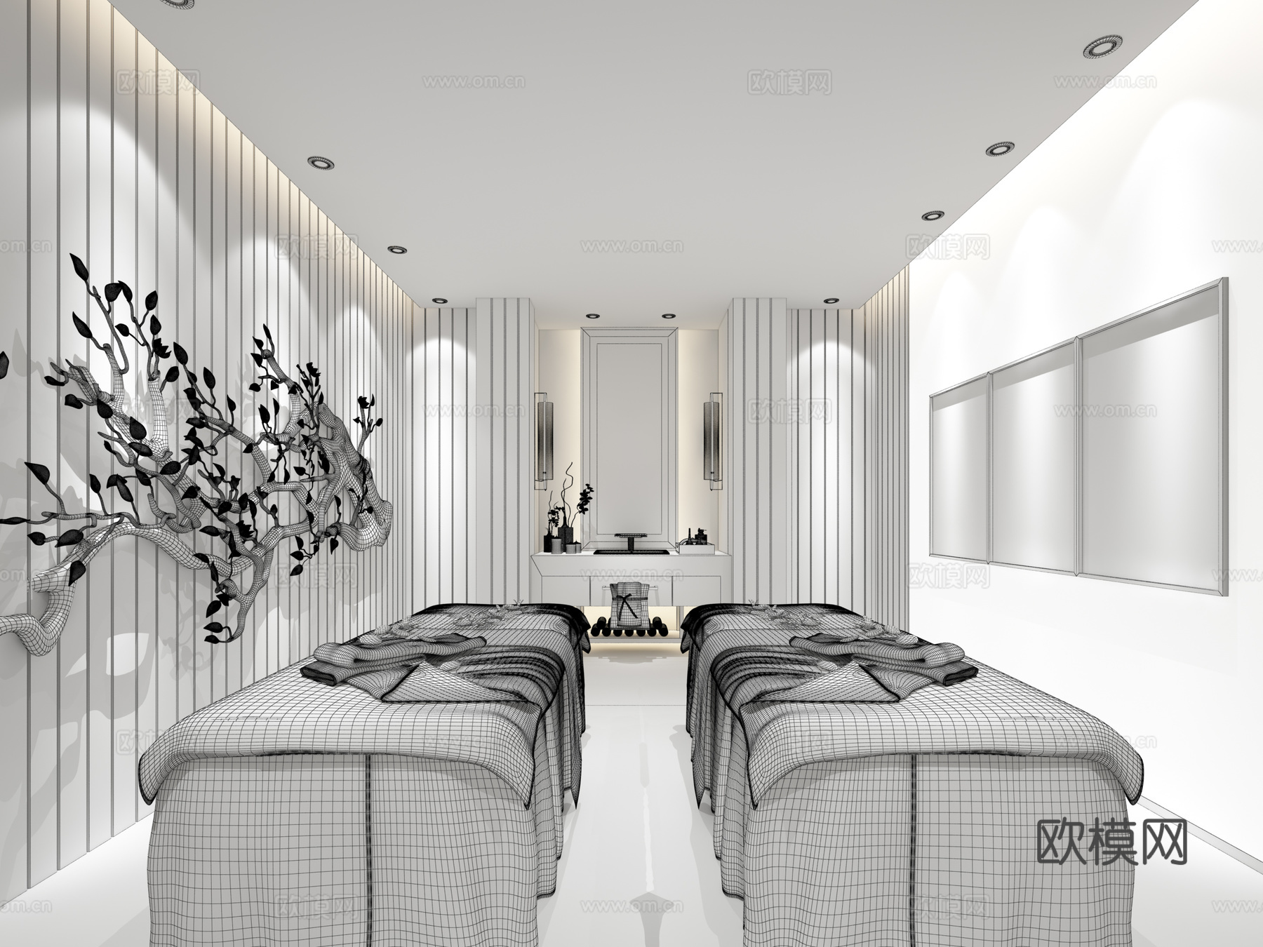 spa会所包间3d模型