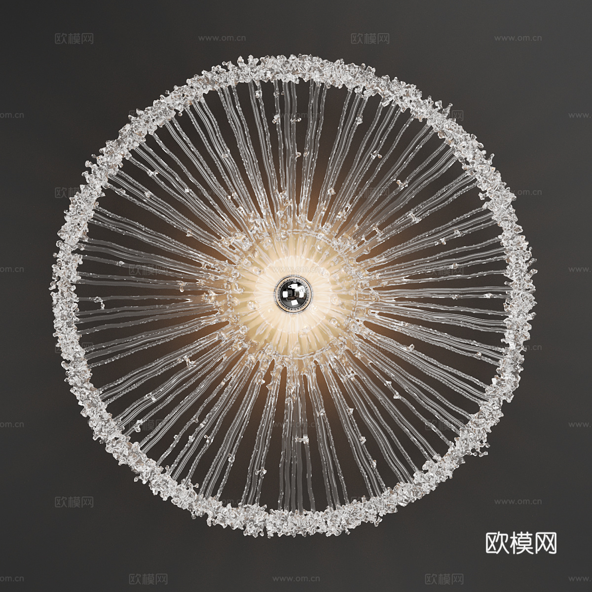 现代轻奢圆形装饰壁灯3d模型