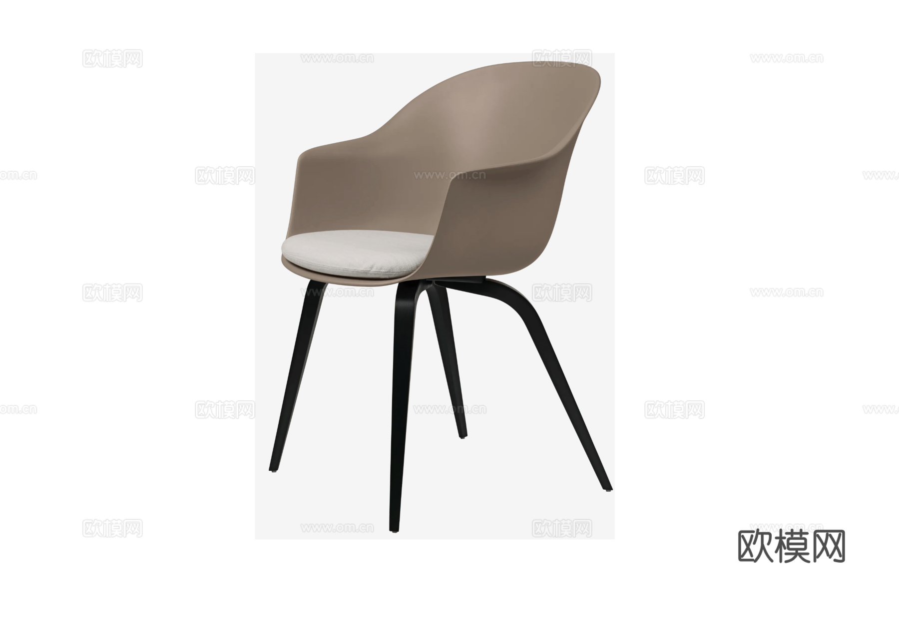 GUBI 餐椅3d模型下载（渲染图1）