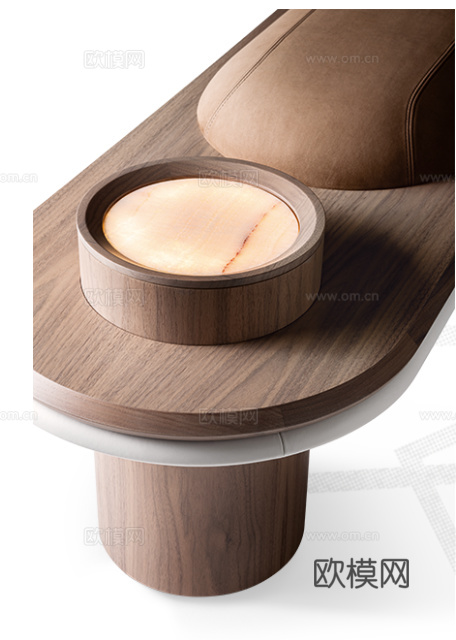 GIORGETTI 意式床尾凳3d模型下载（渲染图2）