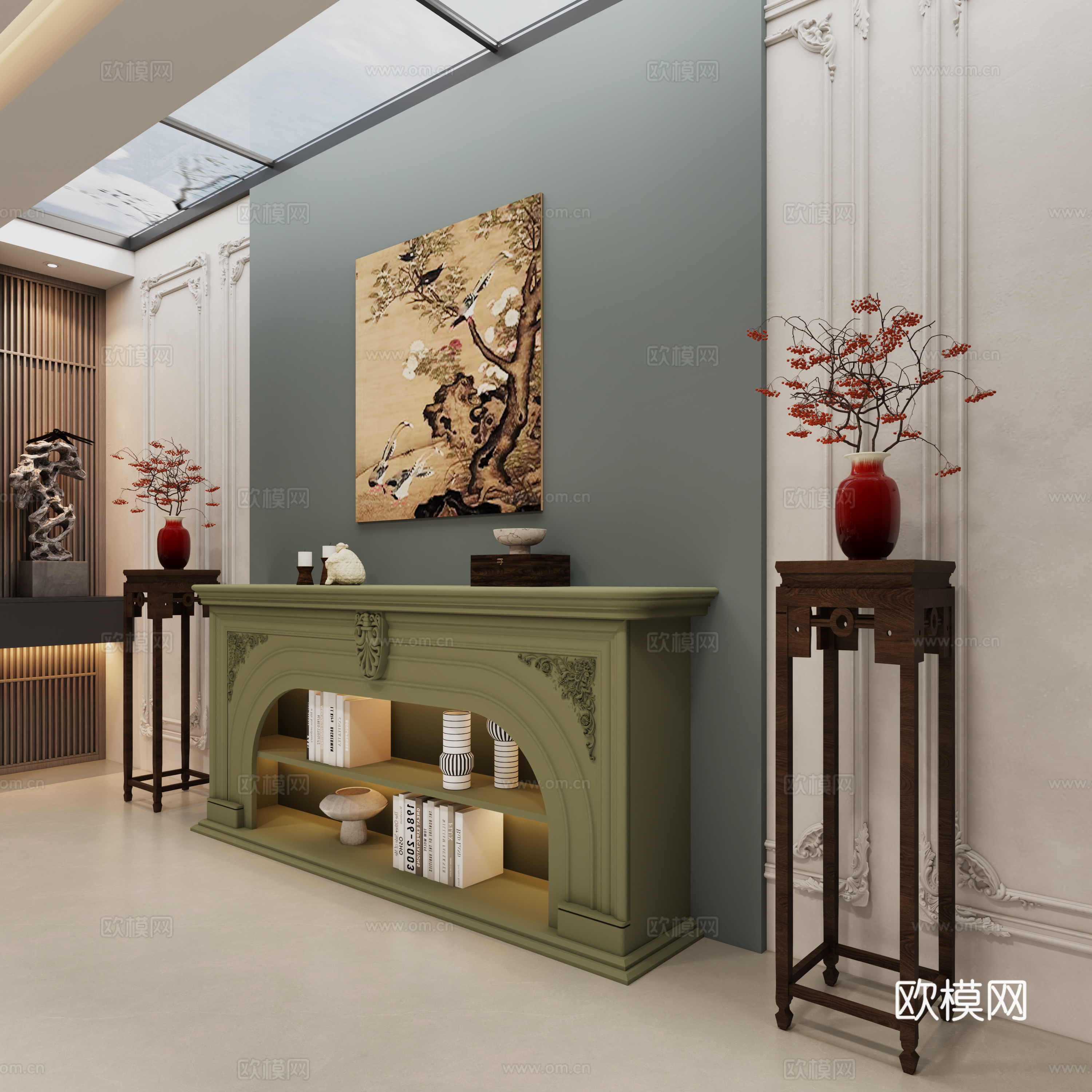 法式壁龛 法式壁炉 美式壁炉 欧式壁炉3d模型