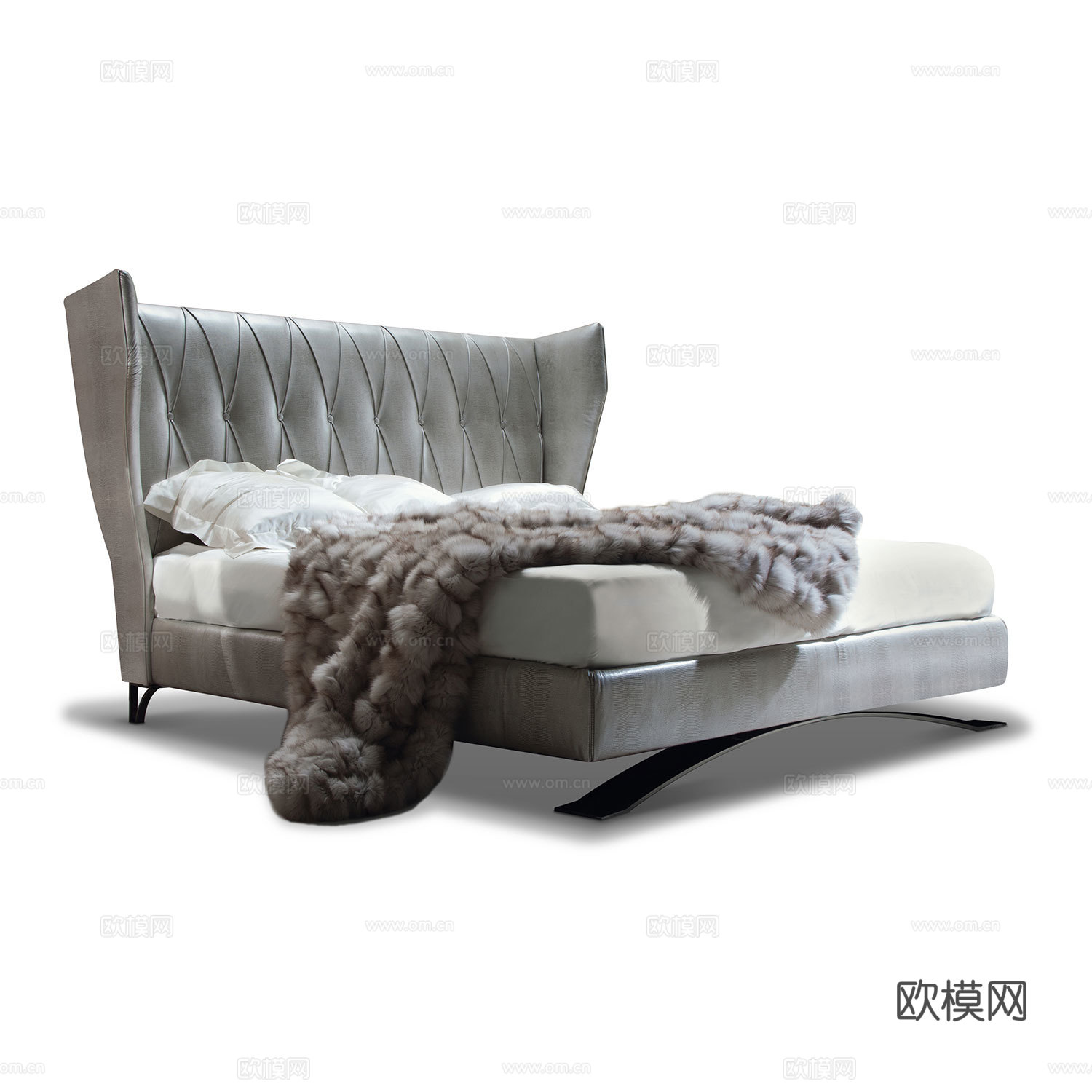 giorgio 意式双人床3d模型下载（渲染图1）