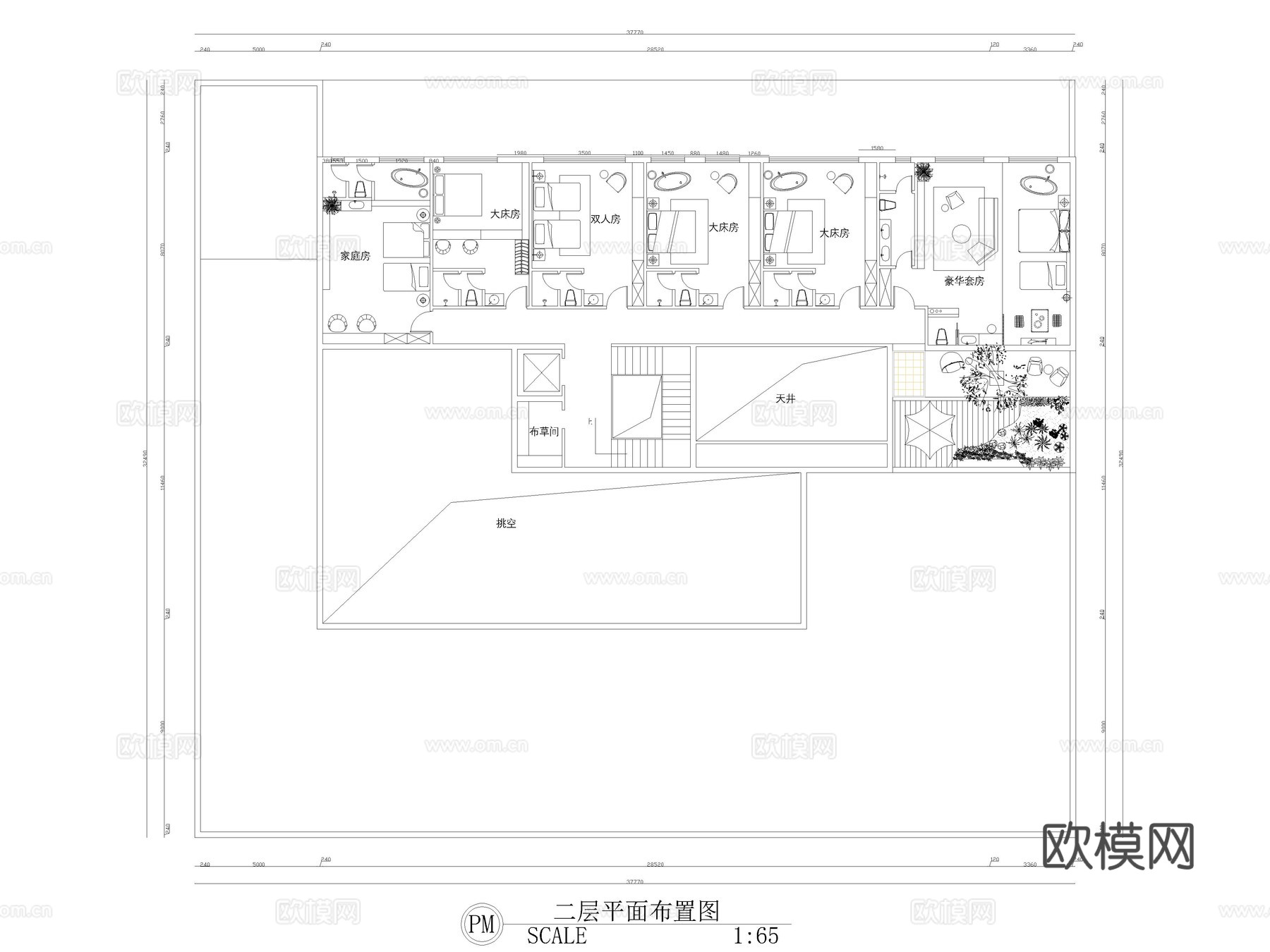 20套乡村民宿设计CAD平面布置图cad施工图