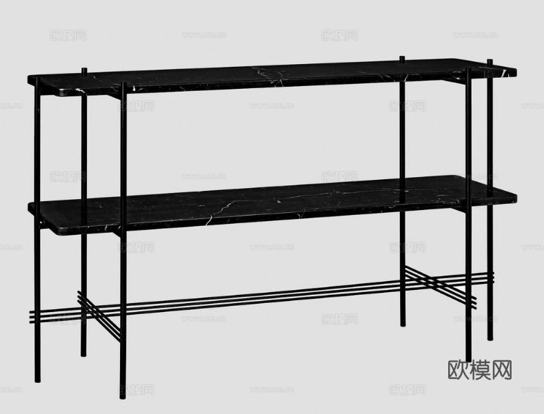GUBI 置物架 边几3d模型下载（渲染图3）