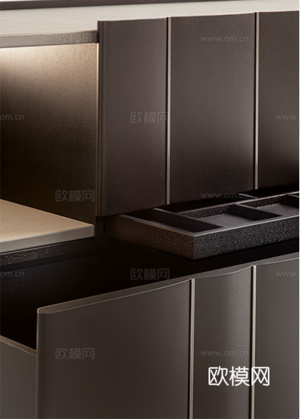 GIORGETTI 意式餐边柜3d模型下载（渲染图2）