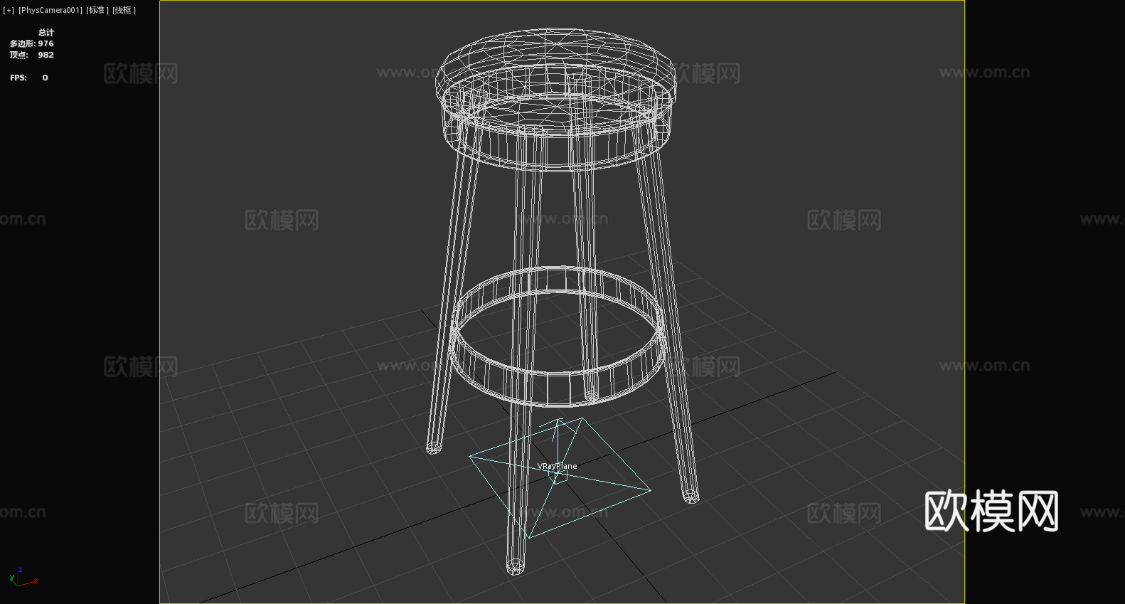 凳子 吧台凳 木凳 高凳 圆凳3d模型