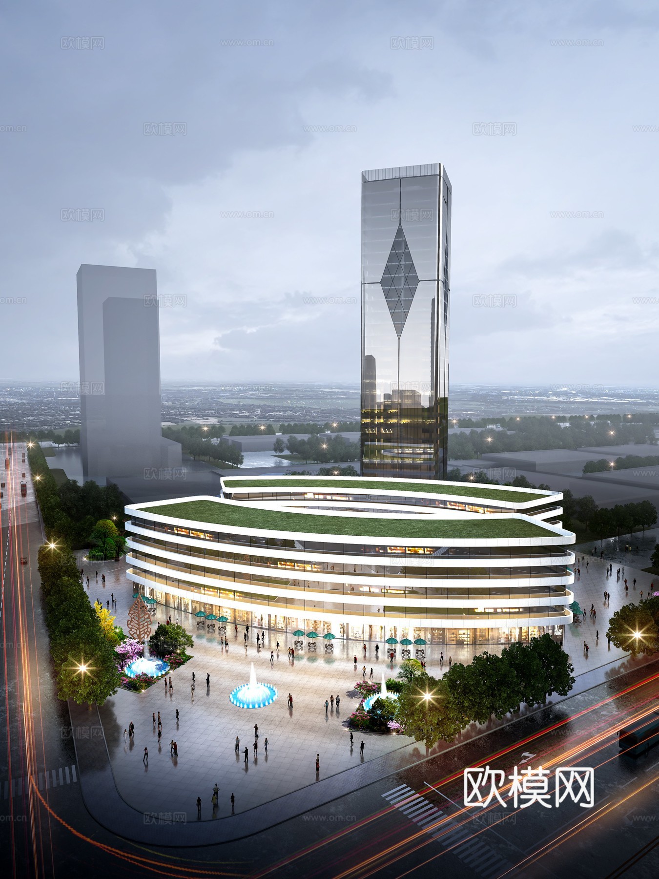 商业综合体3d模型下载