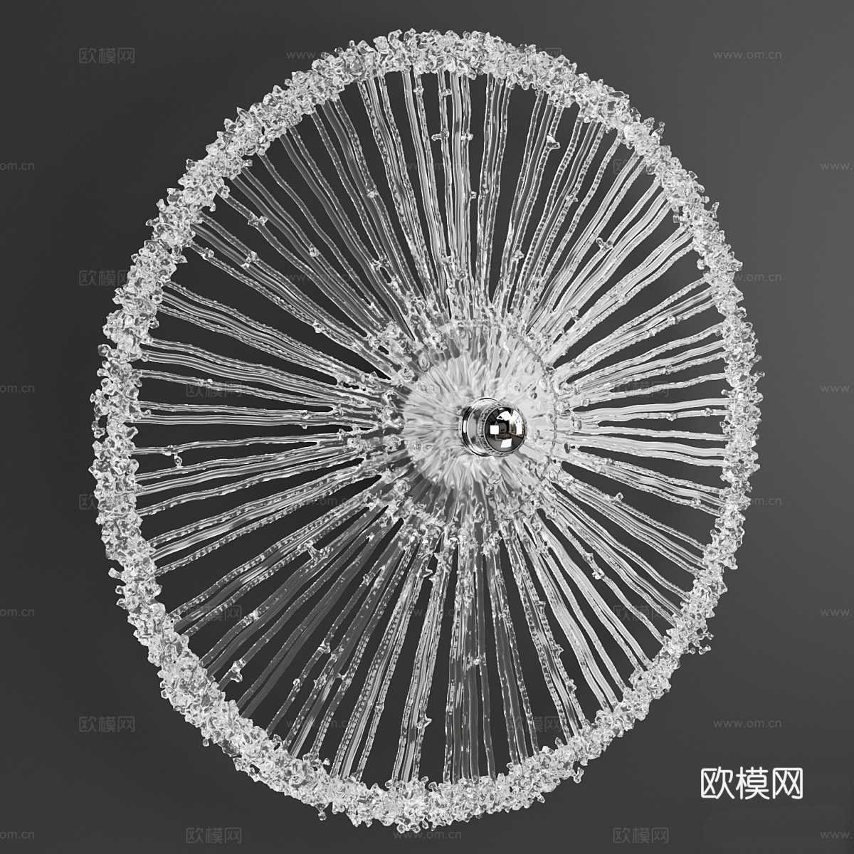 现代轻奢圆形装饰壁灯3d模型