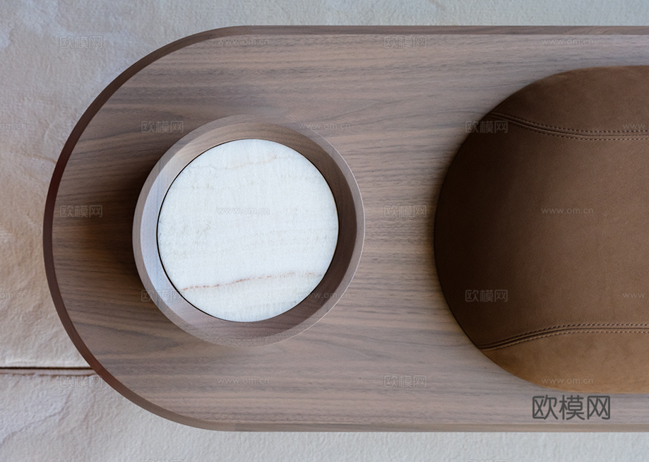 GIORGETTI 意式床尾凳3d模型下载（渲染图4）