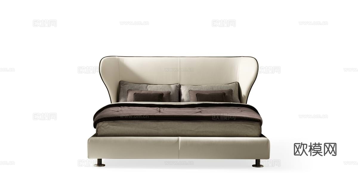 GIORGETTI 意式双人床3d模型下载（渲染图1）