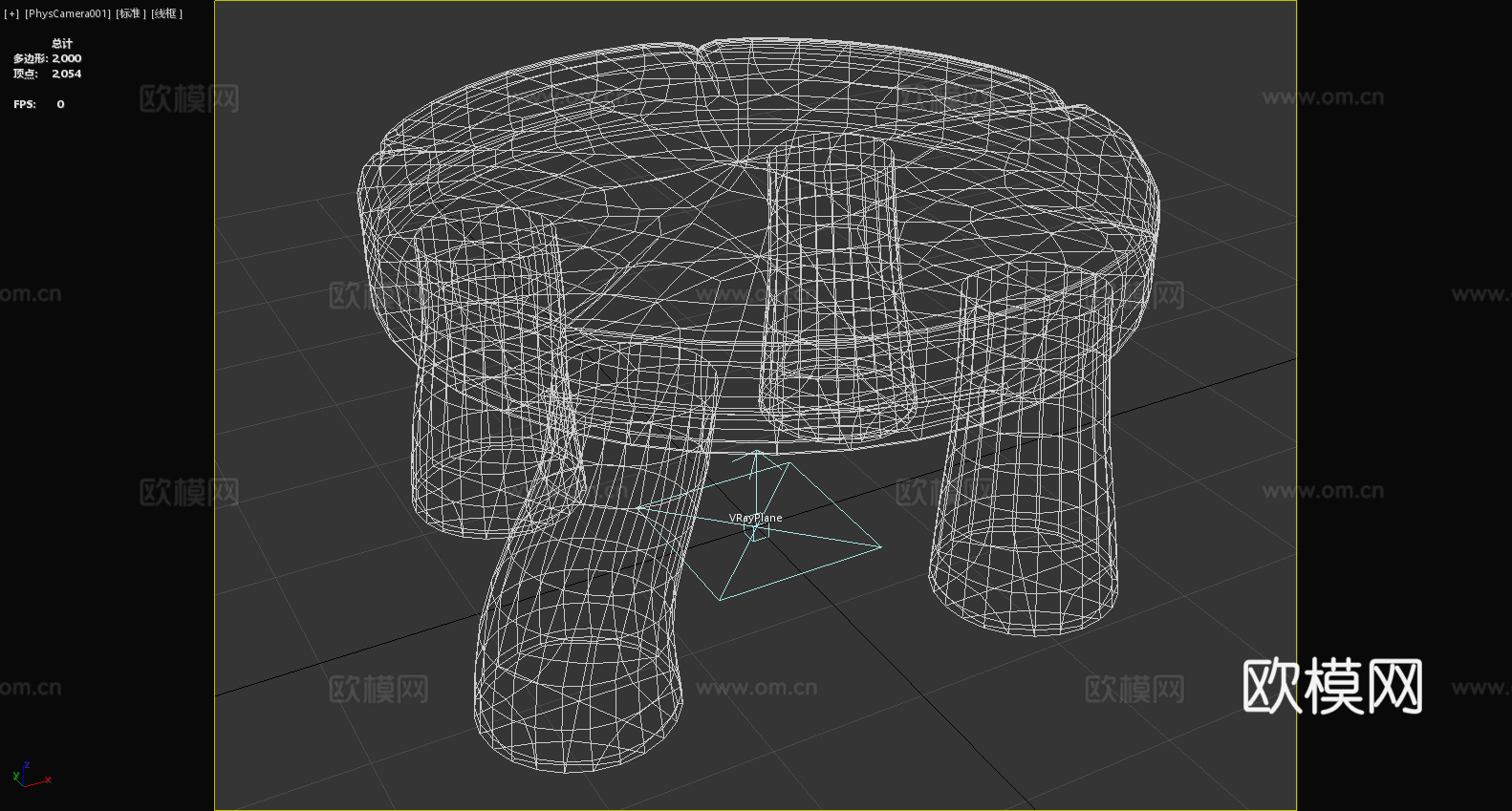 凳子 木凳 圆凳 实木凳3d模型