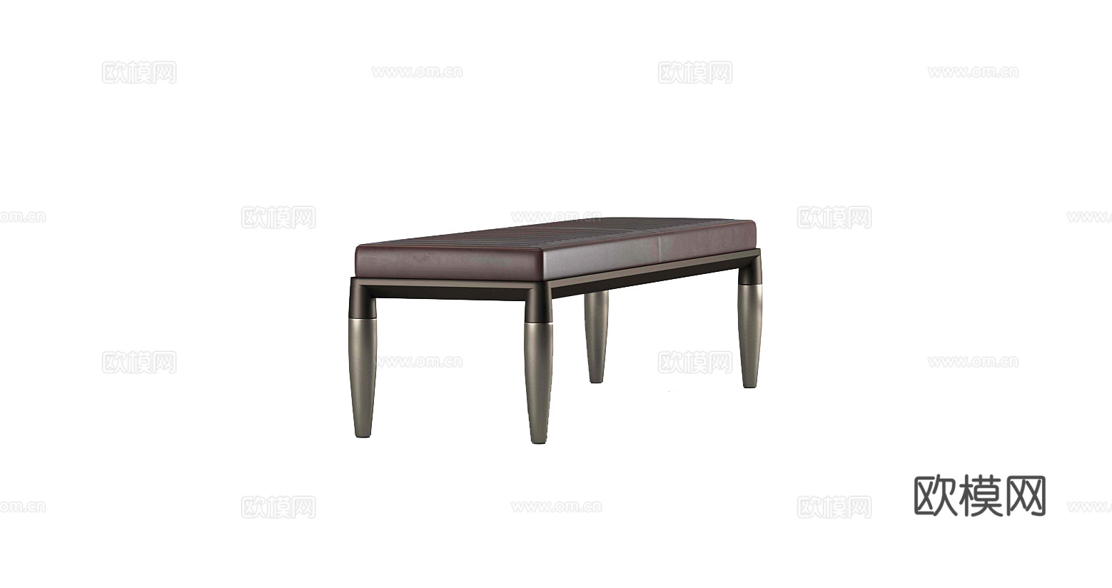 GIORGETTI 意式床尾凳3d模型下载（渲染图4）