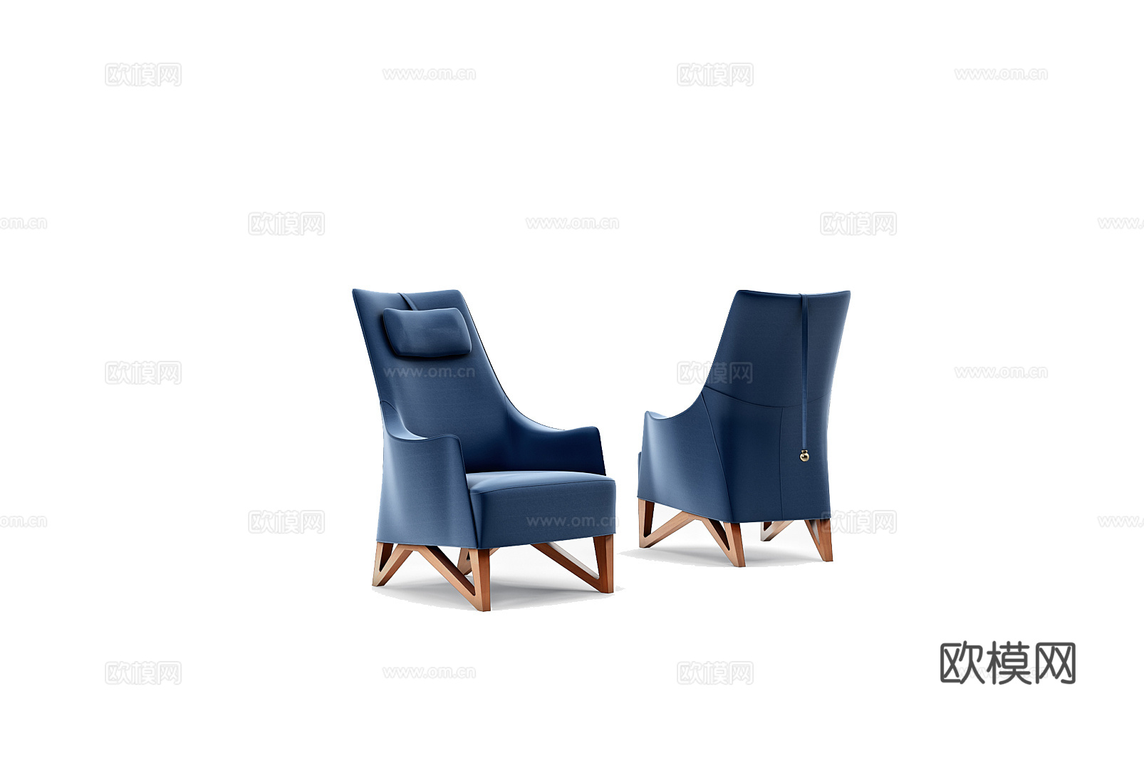 GIORGETTI 意式休闲椅3d模型下载（渲染图1）