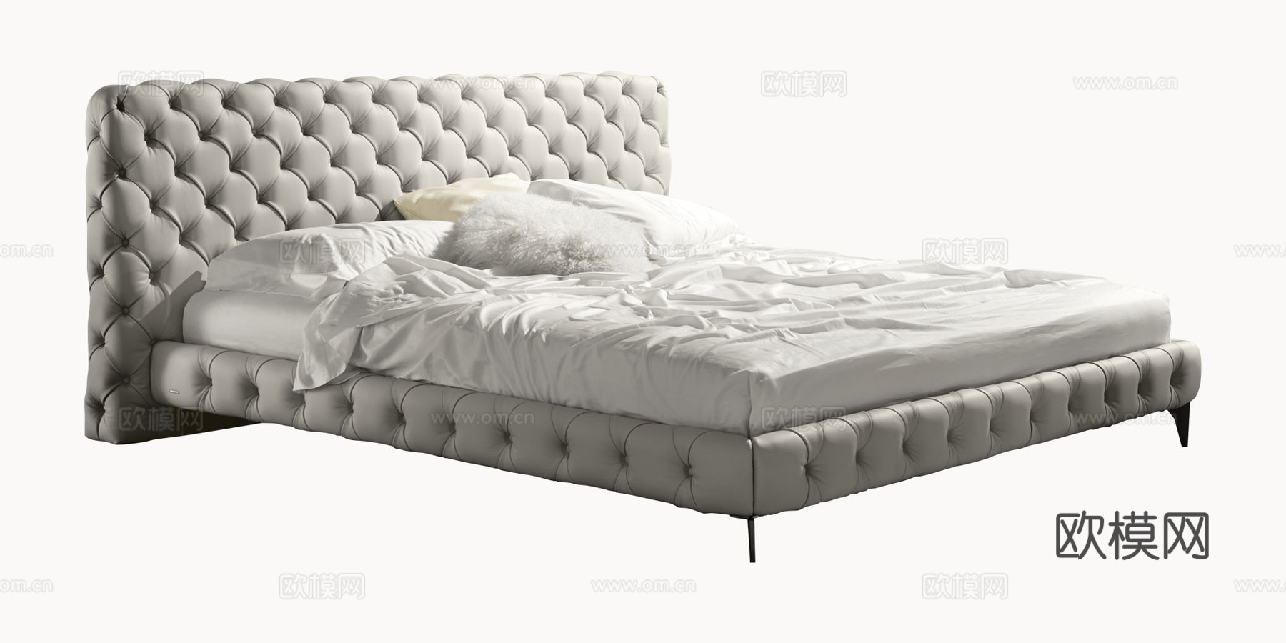 GAMMA 双人床3d模型下载（渲染图2）