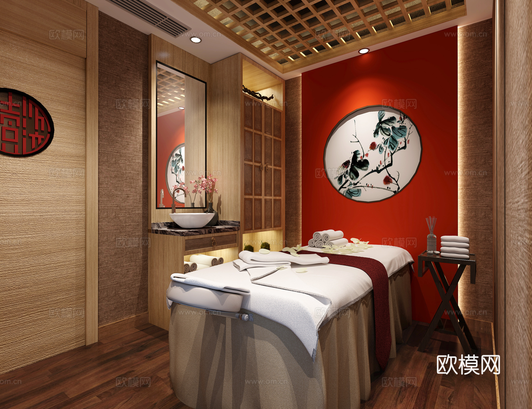 新中式美容院3d模型