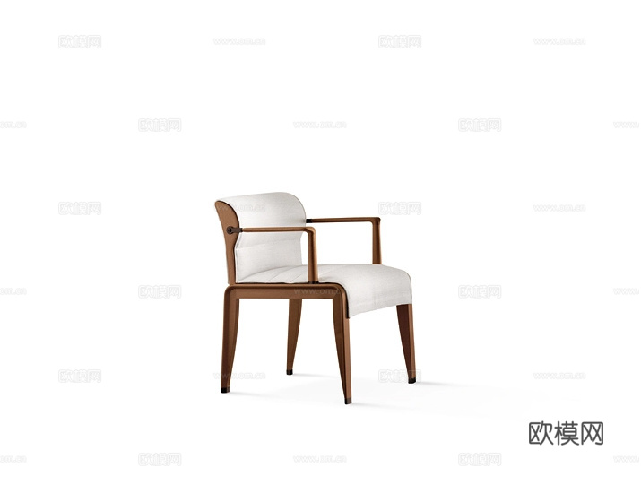 GIORGETTI 意式扶手餐椅3d模型下载（渲染图1）