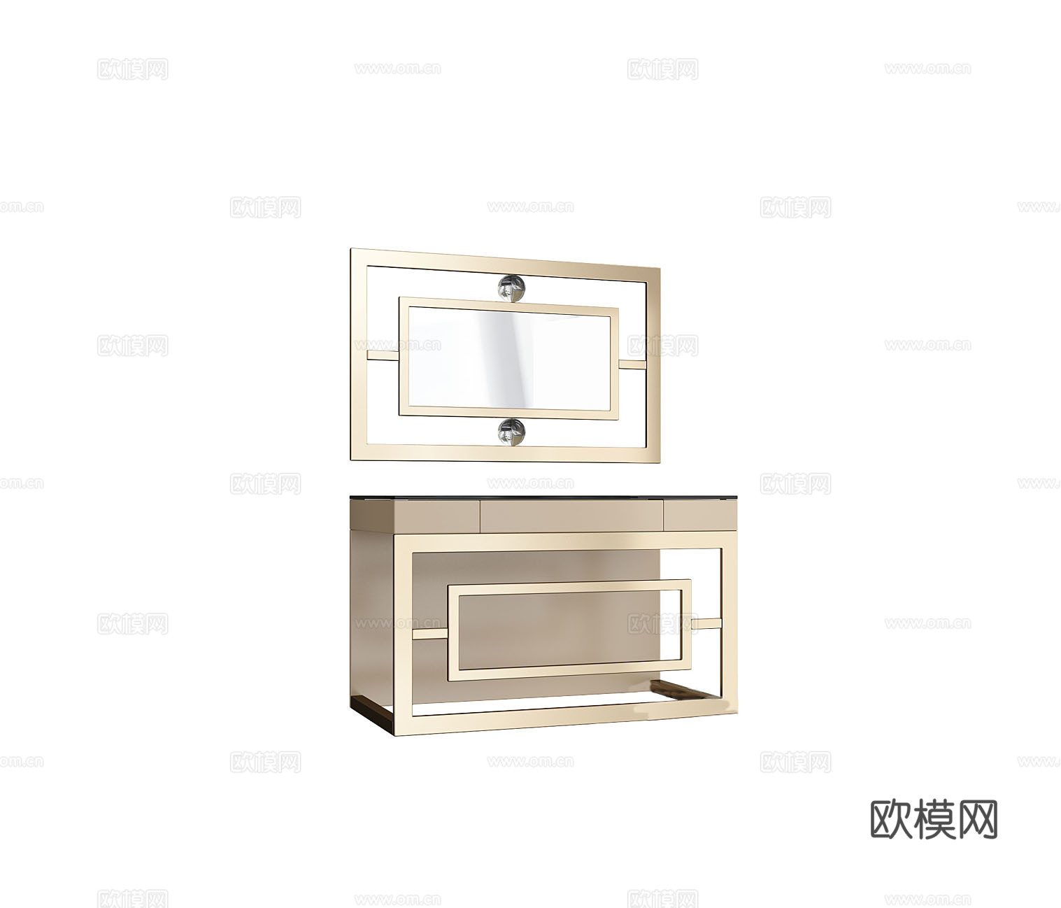 giorgio 意式梳妆台3d模型下载（渲染图1）