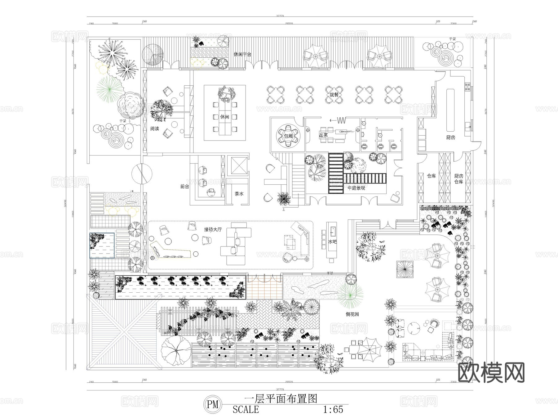 20套乡村民宿设计CAD平面布置图cad施工图