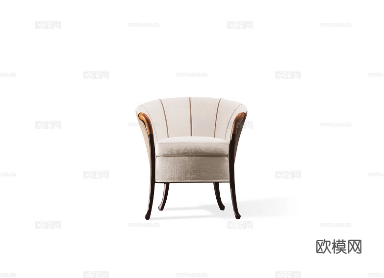 GIORGETTI 意式扶手餐椅3d模型下载（渲染图1）