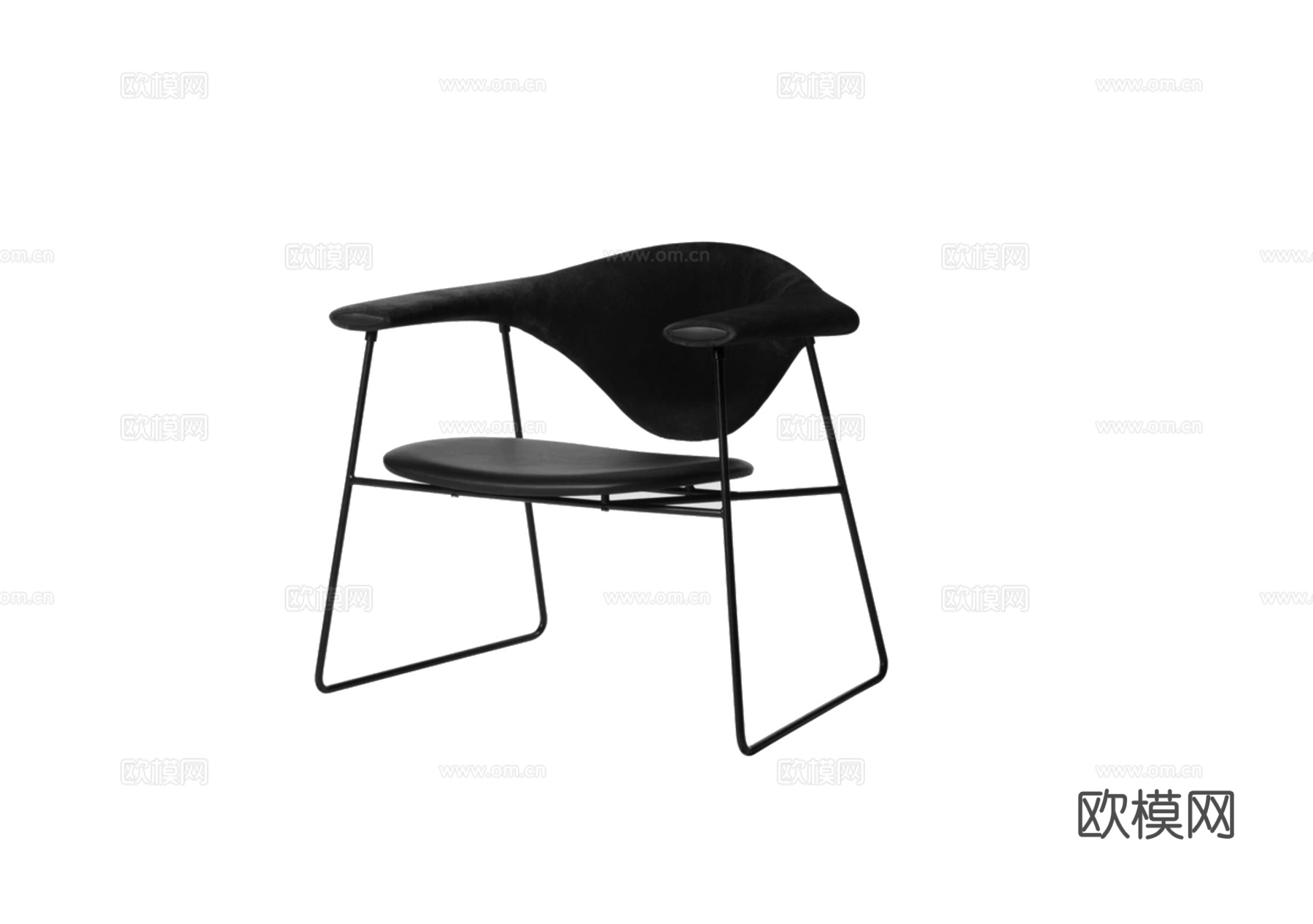 GUBI 休闲椅3d模型下载（渲染图1）