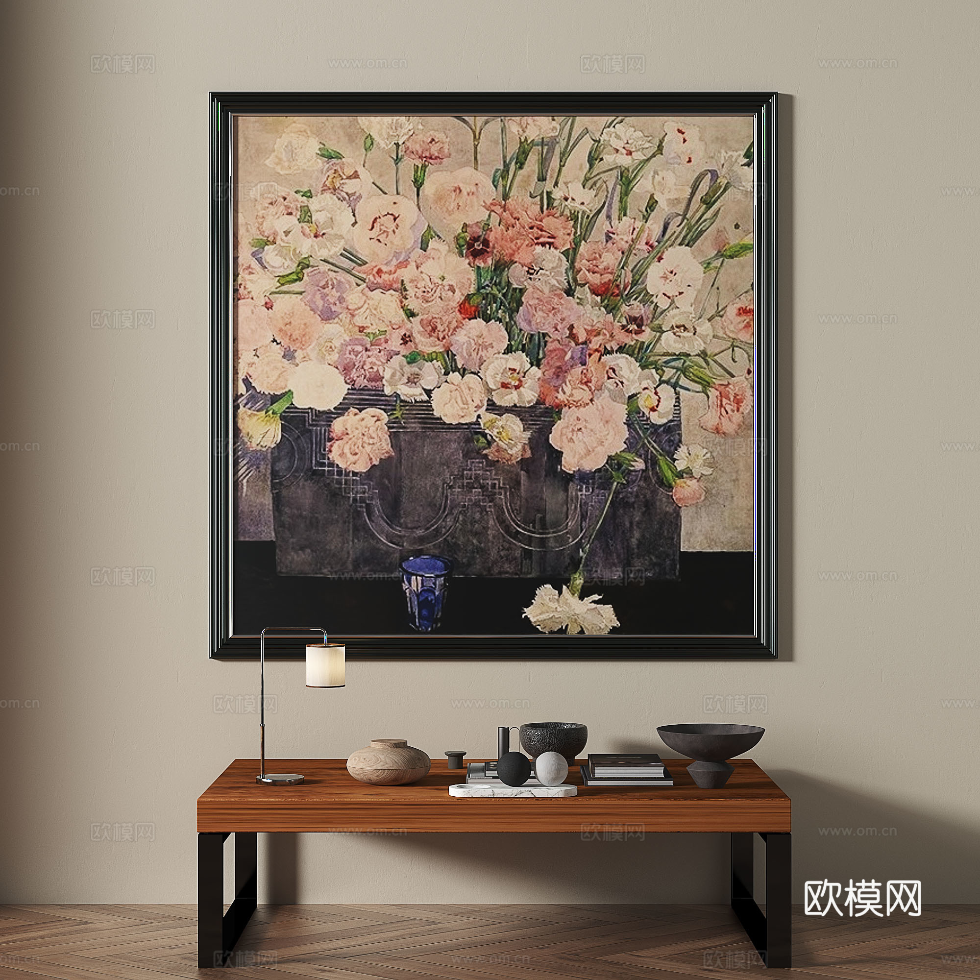 现代，中古，复古，法式，简约，轻奢，装饰画3d模型