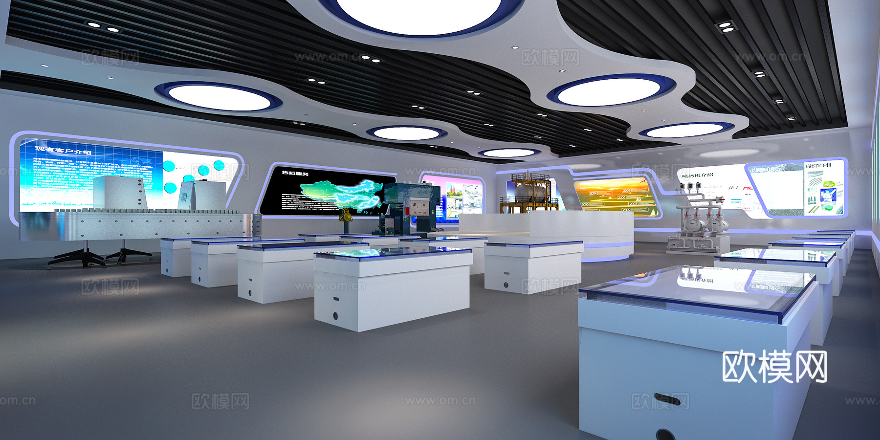现代科技展厅3d模型