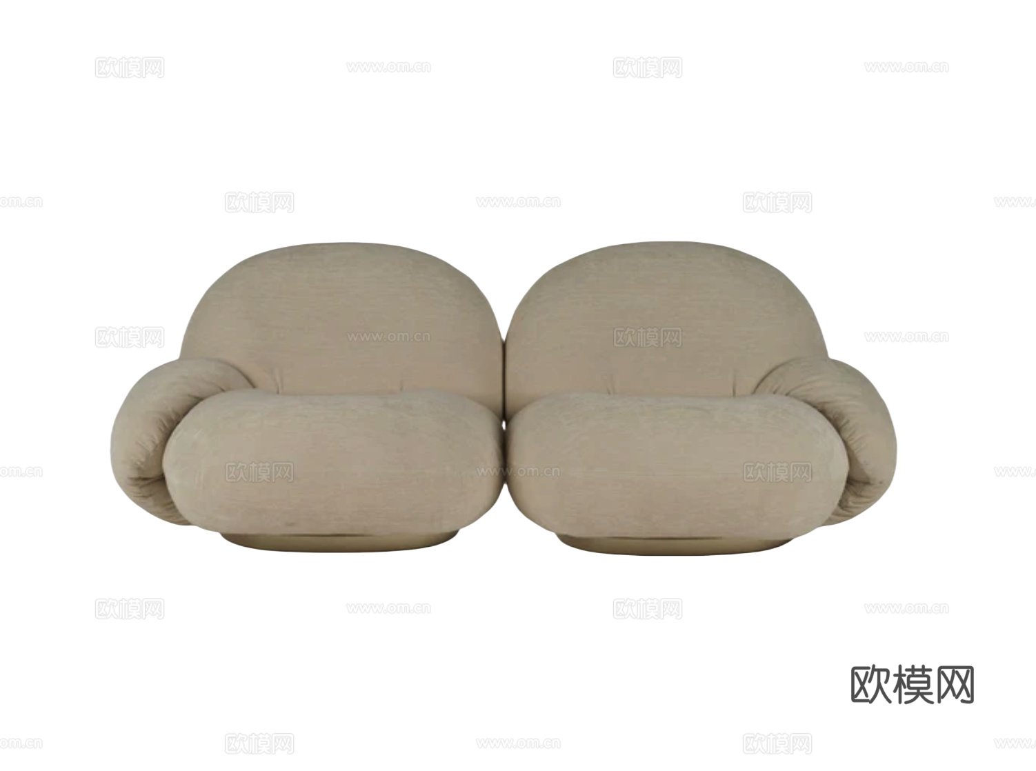GUBI 双人沙发3d模型下载（渲染图1）