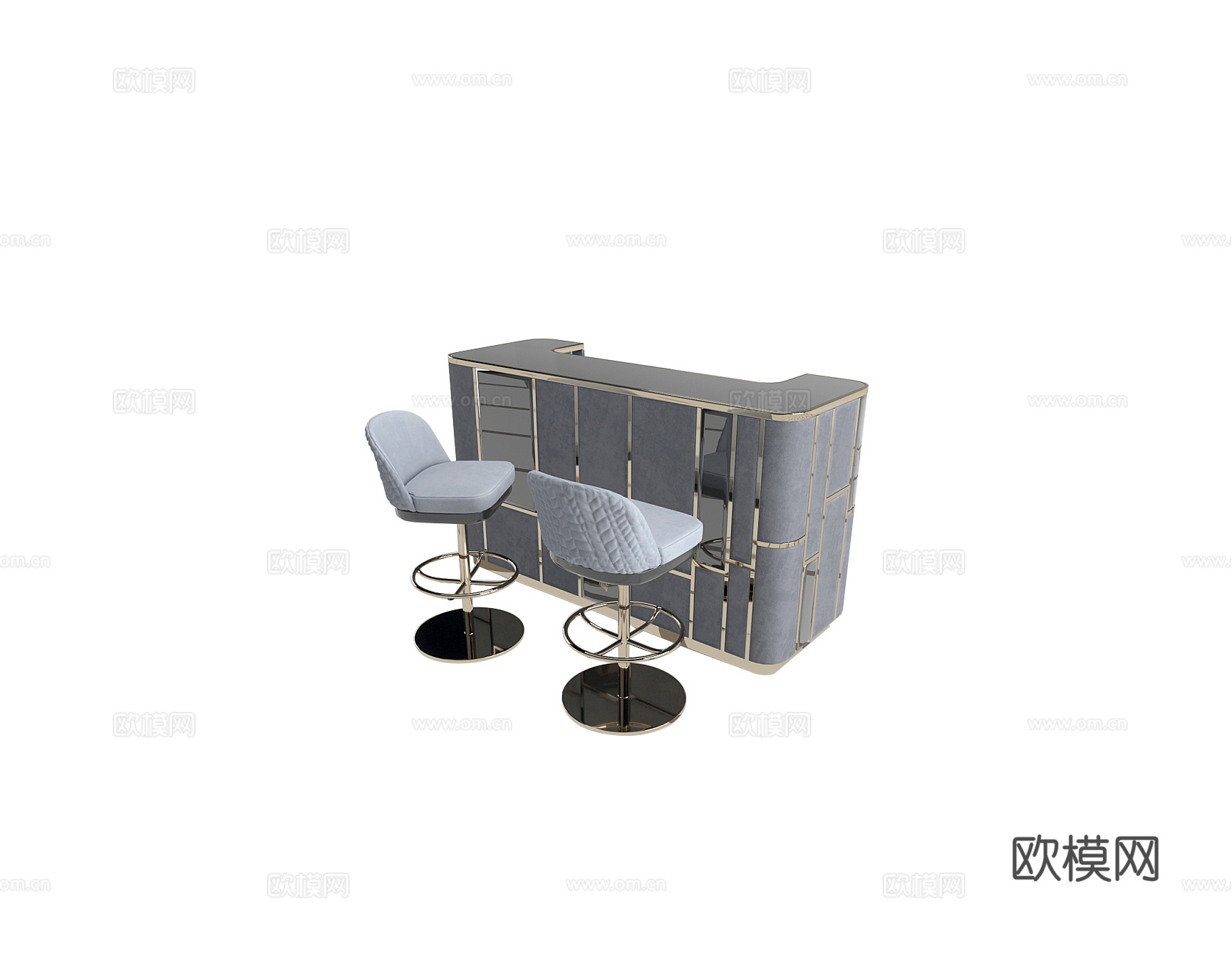 giorgio 意式吧台 吧椅3d模型下载（渲染图2）
