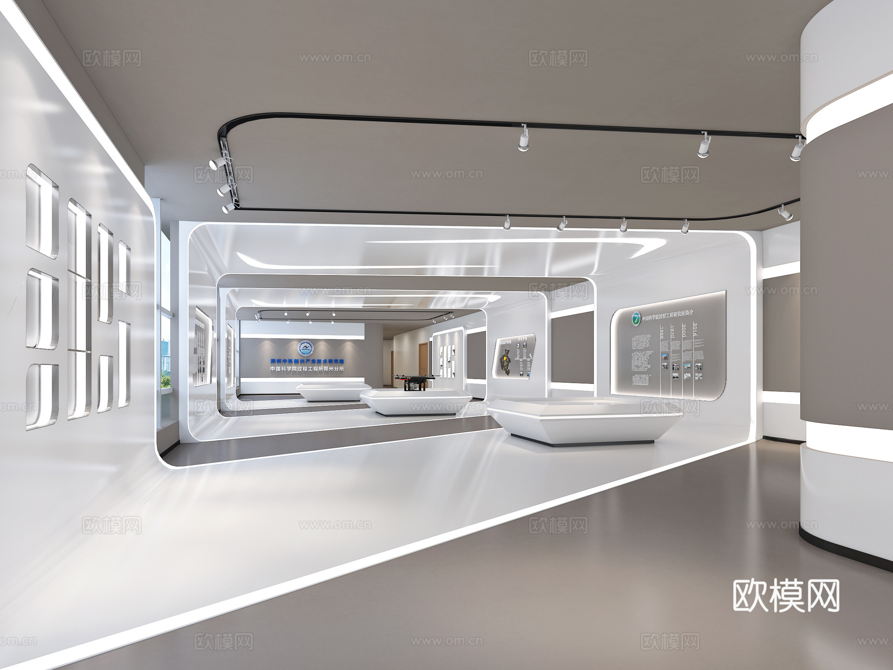 现代科技展厅3d模型