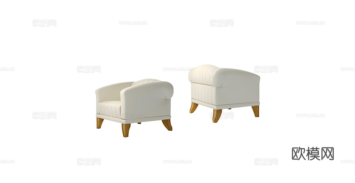 GIORGETTI 意式单人沙发3d模型下载（渲染图2）