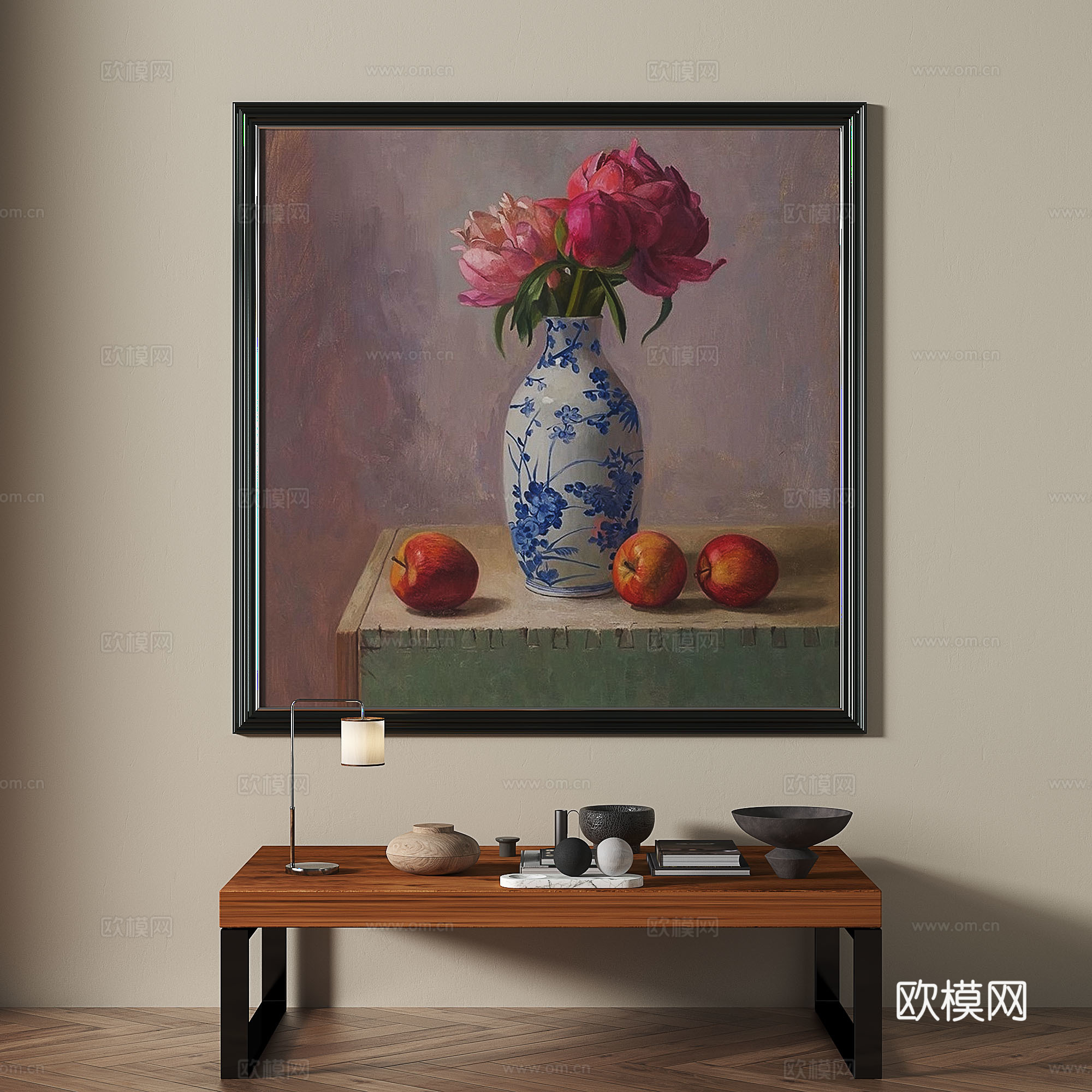 现代，中古，复古，法式，简约，轻奢，装饰画3d模型