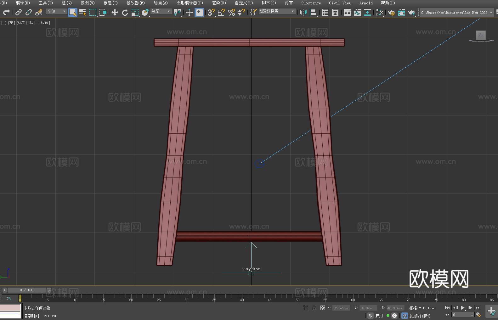 凳子 木凳 实木凳 方凳 矮凳3d模型