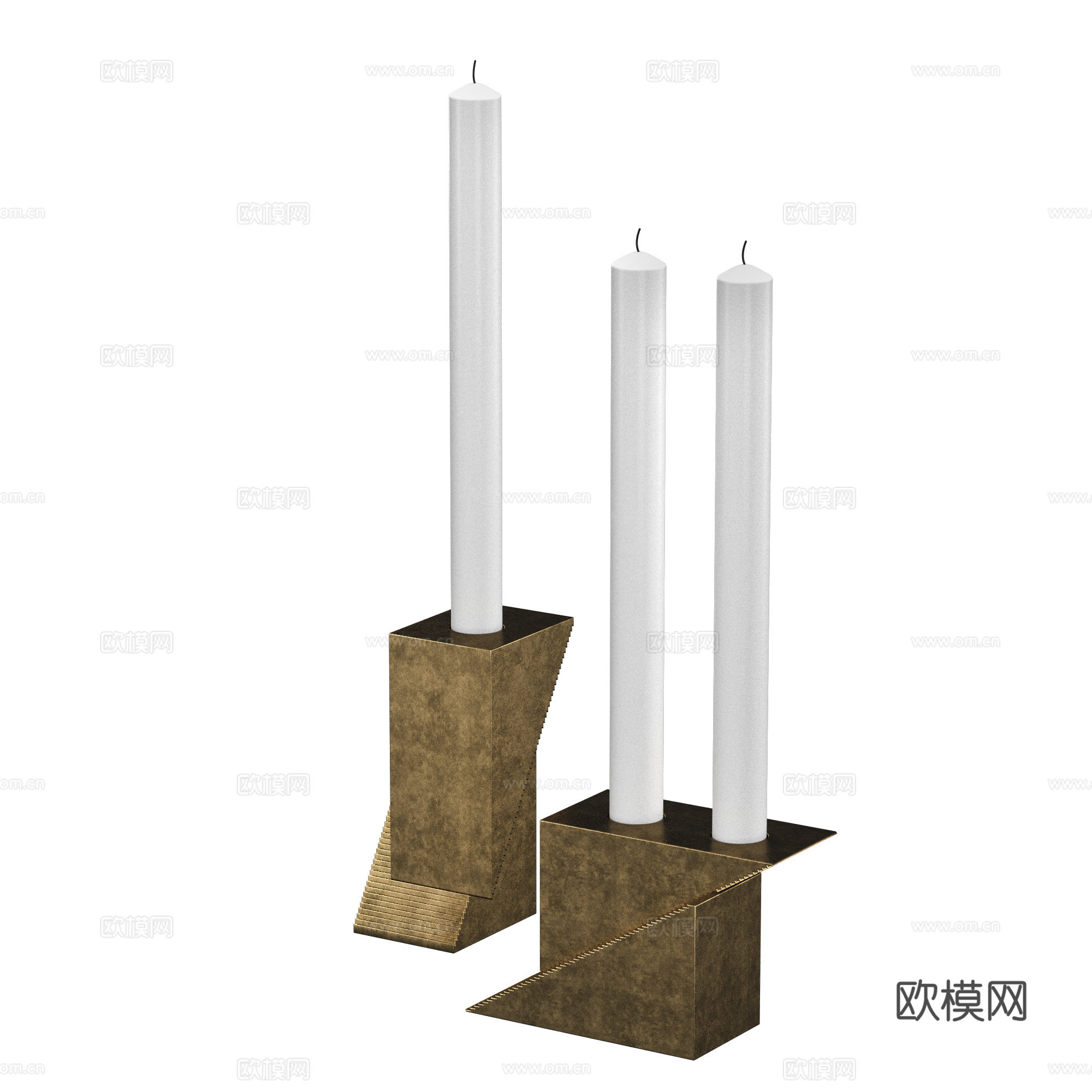 现代轻奢蜡烛 烛台3d模型
