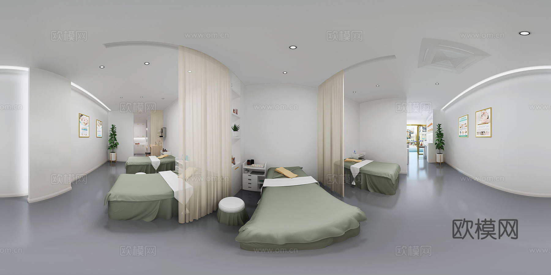 简约美容美甲店3d模型