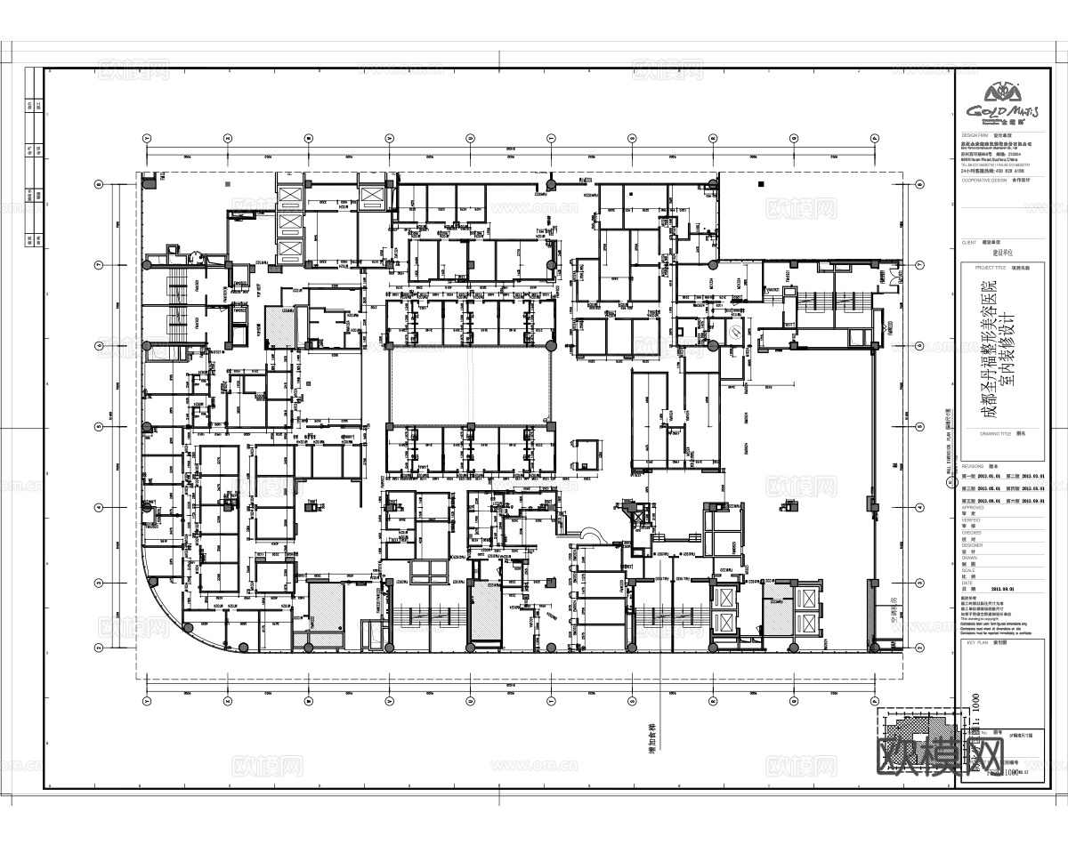 金螳螂设计成都圣丹福美容医院装饰施工图cad施工图