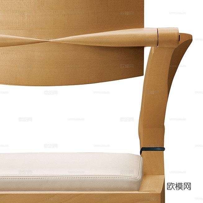 GIORGETTI 原木餐椅3d模型下载（渲染图3）