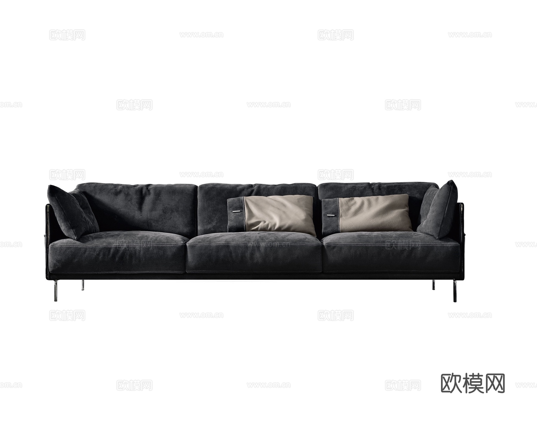 GAMMA 三人沙发3d模型下载（渲染图1）