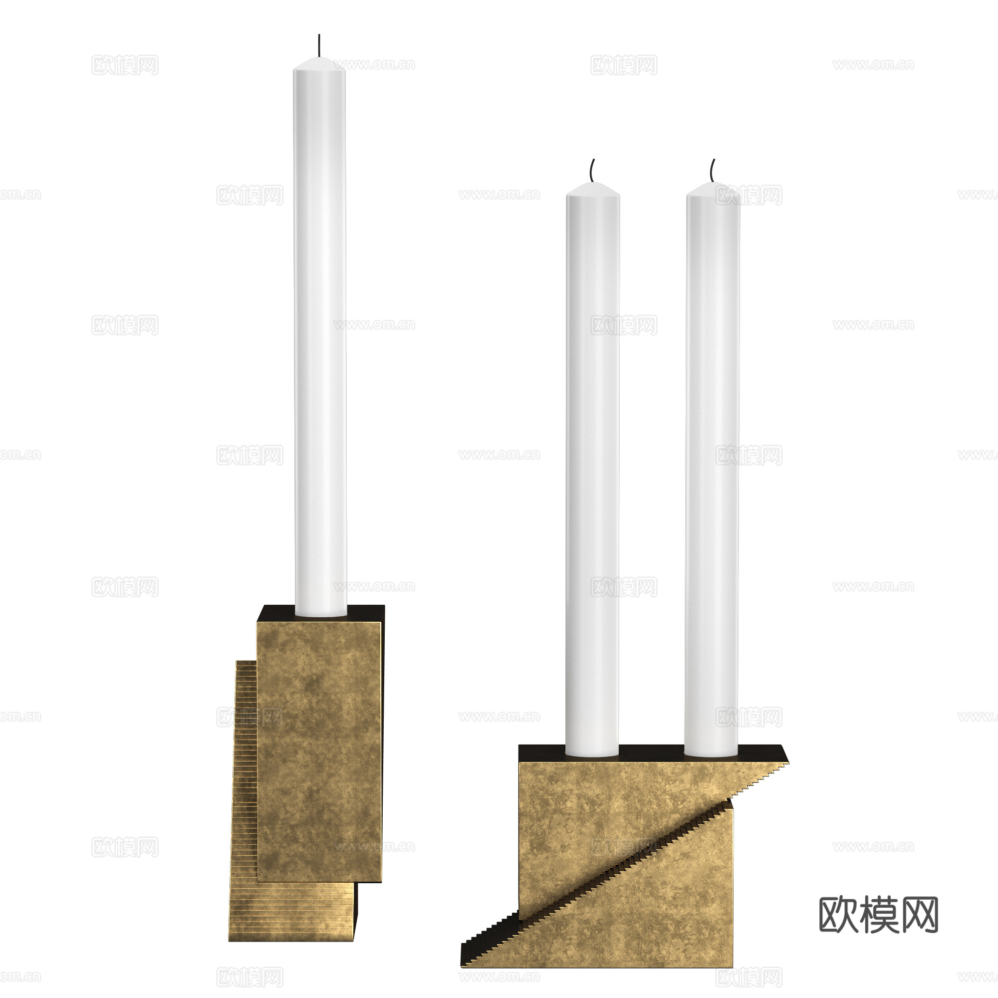 现代轻奢蜡烛 烛台3d模型